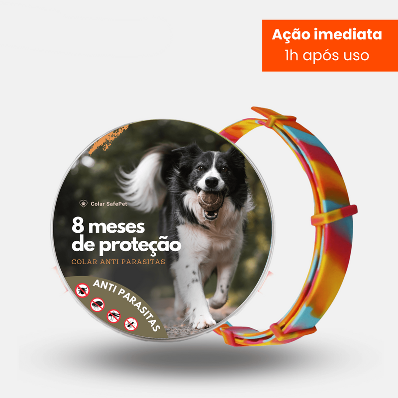 Colar Anti Pulgas 8 Meses - Proteção Completa para PET