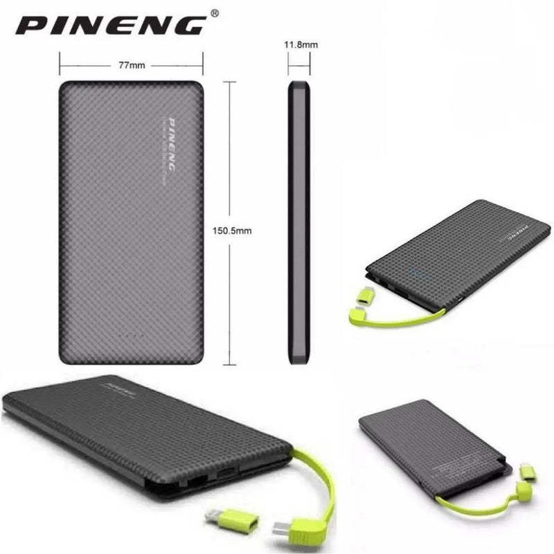 Carregador Portátil Pineng Power Bank 10.000mah para IPhone e Android V8