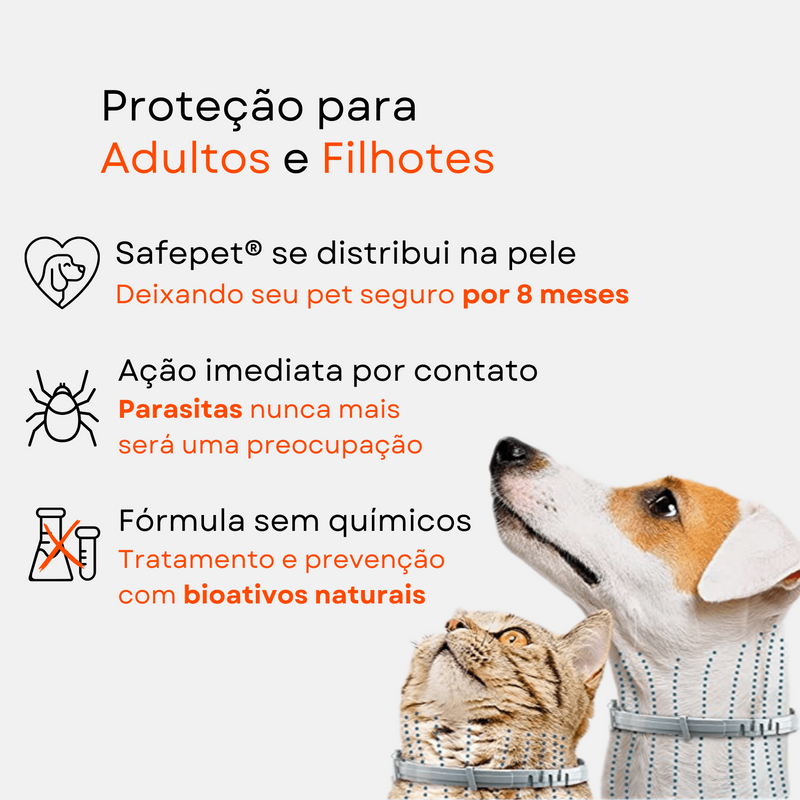 Colar Anti Pulgas 8 Meses - Proteção Completa para PET