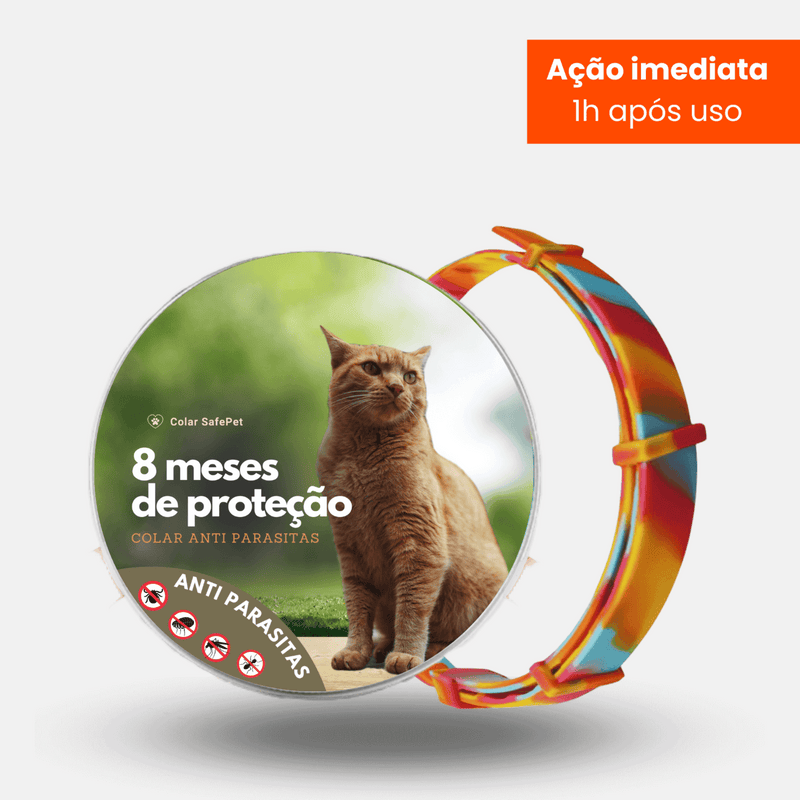 Colar Anti Pulgas 8 Meses - Proteção Completa para PET