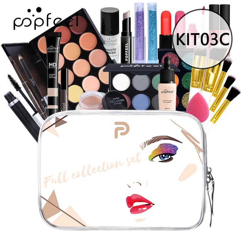 Kit Maquiagem POPFEEL Completo - 8/56 Peças