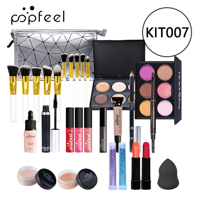 Kit Maquiagem POPFEEL Completo - 8/56 Peças